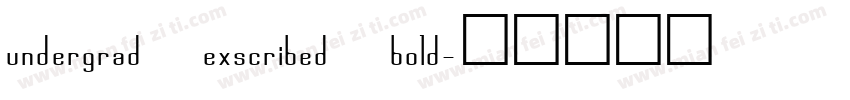 undergrad exscribed bold字体转换